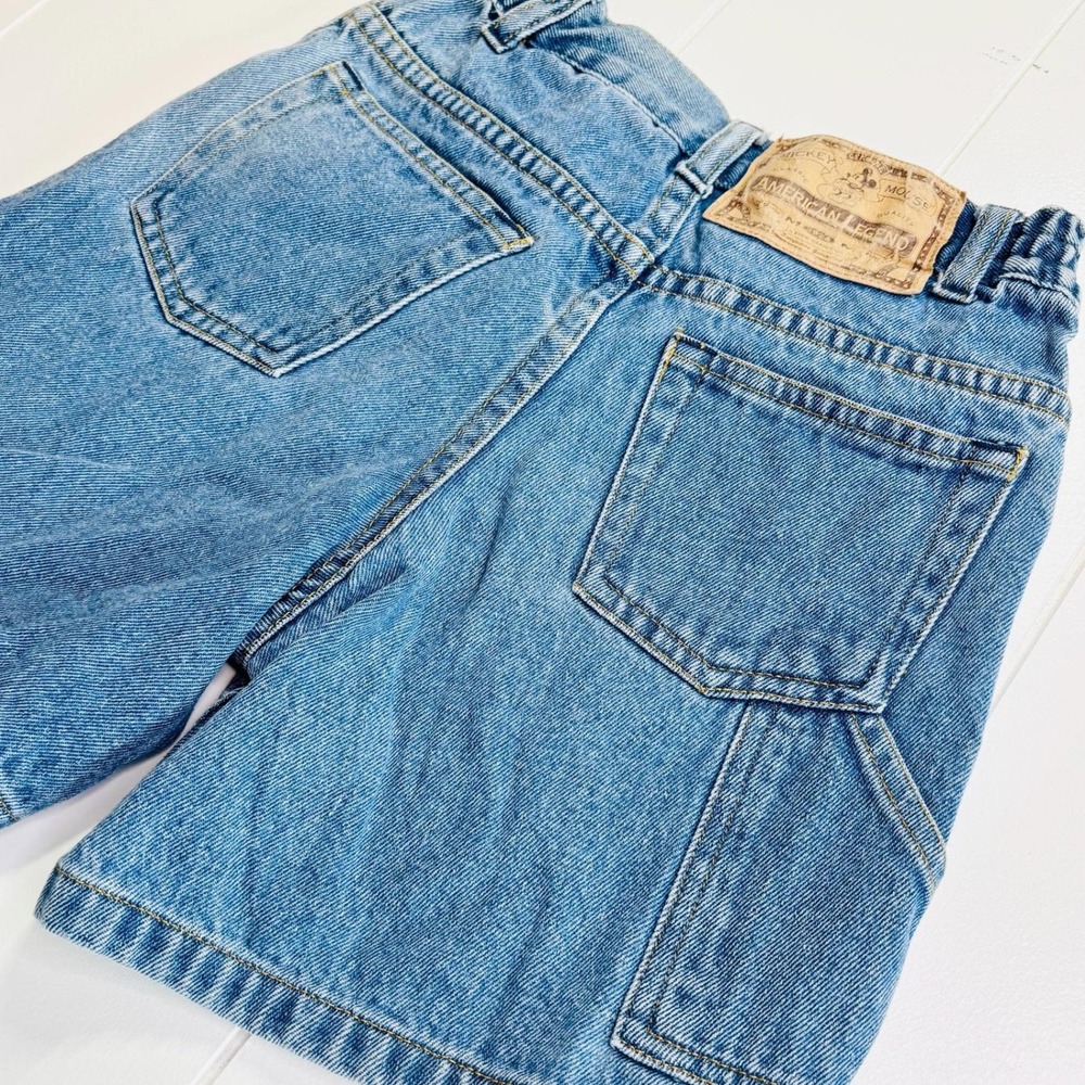 Vintage Mickey Mouse Disney Store Denim Jean Shorts, Size Kids 5/6 - Picture 8 of 11